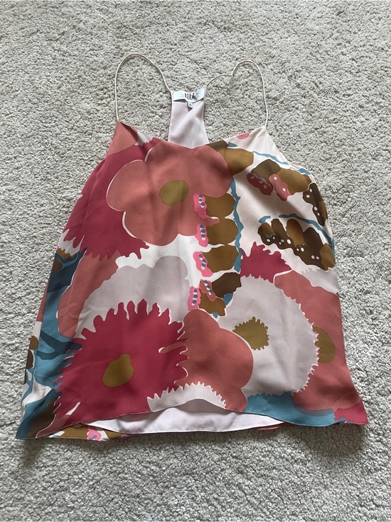 Tibi Tops - Tibi silk abstract floral racerback camisole top size 6